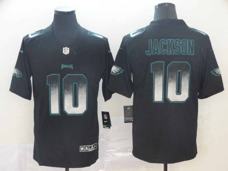 Men Philadelphia Eagles #10 Jackson Nike Black Smoke Fashion Limited NFL Jerseys